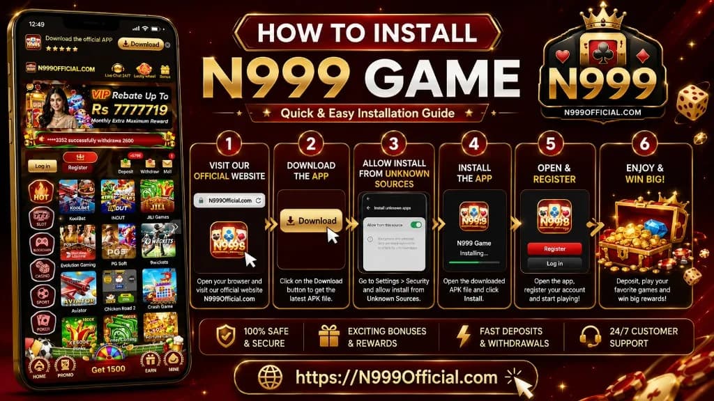 N999 APK download and installation guide for Android at N999Official.com